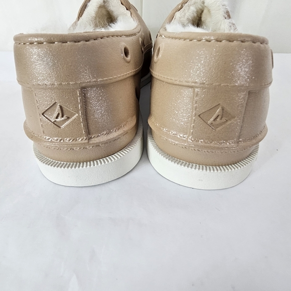 Sperry Women's Authentic Original Float Cozy Boat Shoe Tan Glitter ShimmerSize 8 - Picture 6 of 11